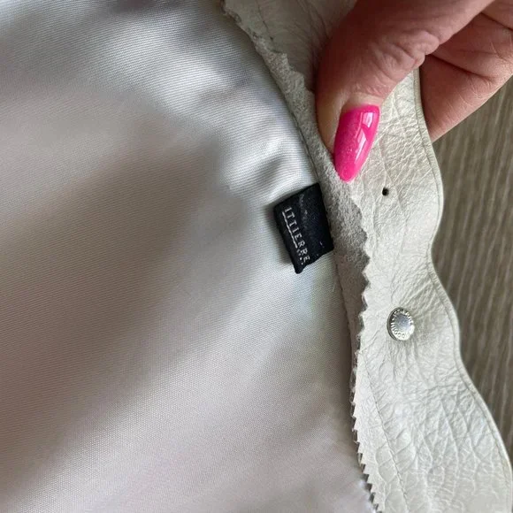 NWT Auc Versace Runway Alligator embossed Leather white Wrap Mini Skirt - Picture 11 of 17